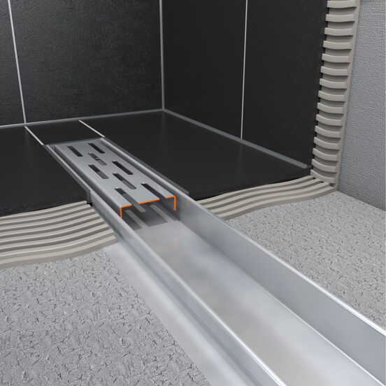 Easy Drain Compact douchegoot 70cm Brushed Stainless Steel