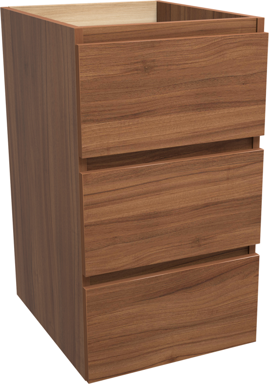 Balmani Lucida meuble sous-vasque a poser 45 x 55 cm noyer 3 tiroirs