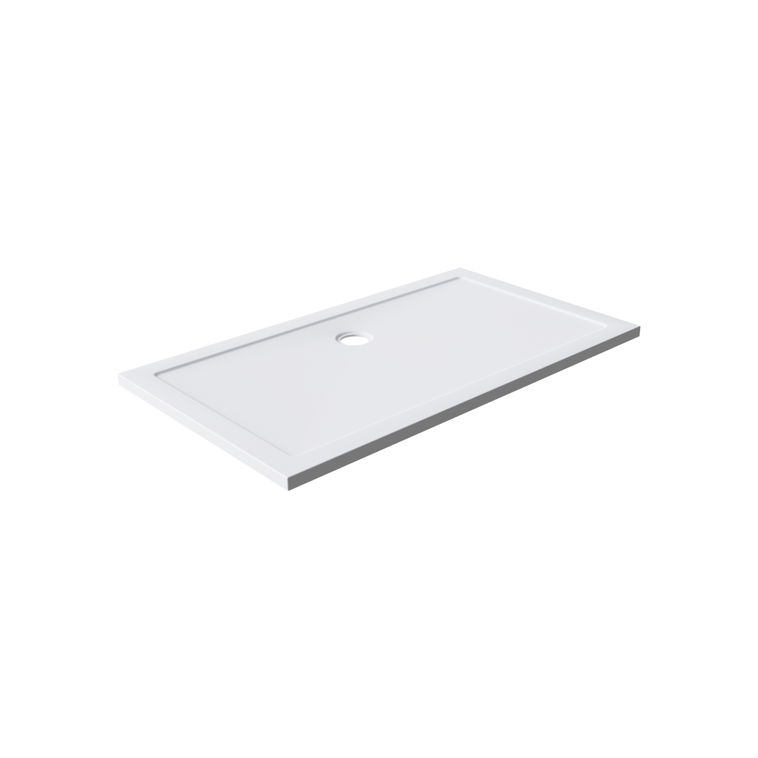 Luca Varess Soft douchebak 140 x 80 cm acryl mat wit
