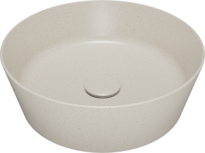 Storke Cona waskom beige granita solid surface rond Ø 36 cm