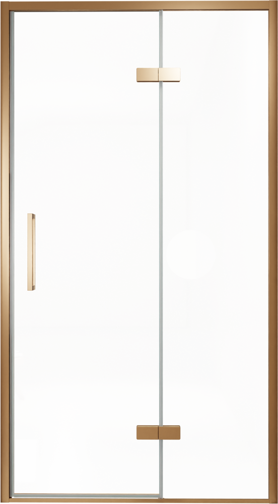 Balmani Senses Design douche draaideur rechts 120 cm x 210 cm Helder glas, Brushed Rosegold profielen