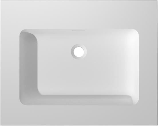 Storke Mata High Einzelwaschtisch, Solid Surface matt, 65 x 52 cm