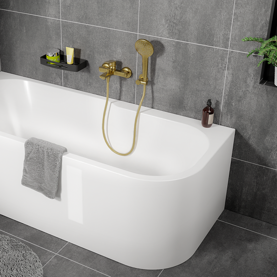 Linie Mila Badewannenarmatur: Brushed Gold