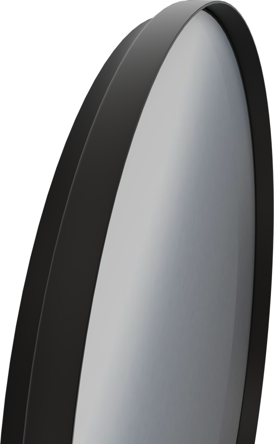 Balmani Giro Round rond badkamerspiegel mat zwart Ø 90 cm