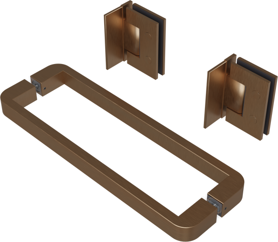 Balmani Modular douchedeur scharnieren en greep brushed rosegold