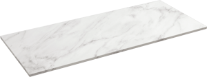 Balmani Stretto Einzel- oder Doppelwaschtischplatte, Carrara-Marmor, 120 x 55 cm