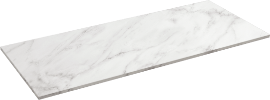 Balmani Stretto Einzel- oder Doppelwaschtischplatte, Carrara-Marmor, 120 x 55 cm
