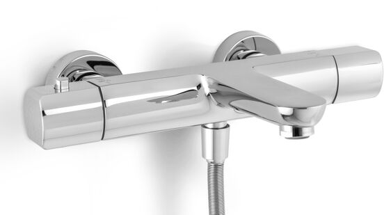 Blaufoss Boris thermostatische kraan muurmontage opbouw badkraan glanzend chroom