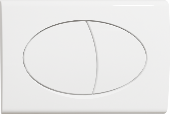 Linie Waldo wc suspendu blanc brillant sans rebord avec Linie Ilana bâti-support et plaque de commande