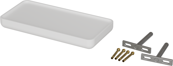 Balmani Tray wandplank Mat witte Solid Surface 25 x 12 cm