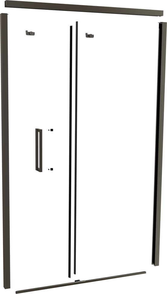Balmani Senses Design 120 cm ensemble de profils pour porte coulissante niche brushed gunmetal
