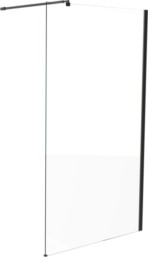 Linie Walk-In douche à l'italienne 100 x 200 cm verre transparent profil noir mat