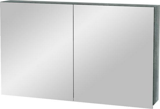 Balmani Lucida Spiegelschrank, 120 x 72 cm, Beton dunkelgrau