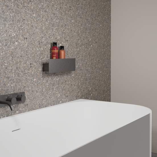Balmani Uma wandplank brushed GunMetal 35 x 8.5 cm