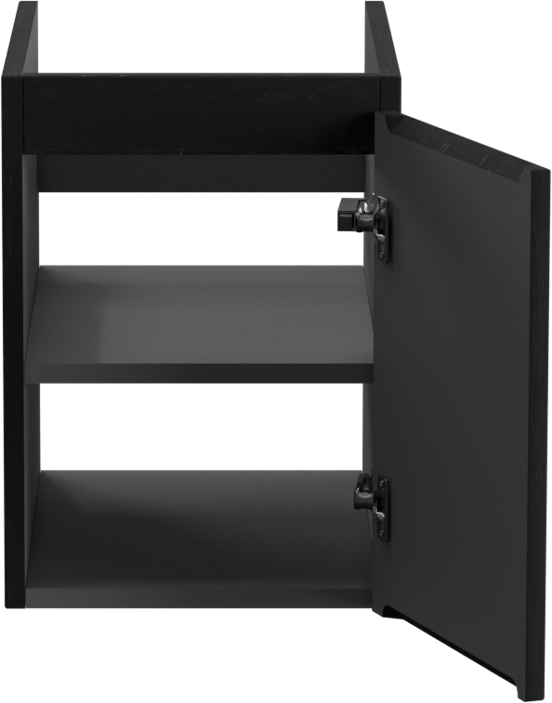 Storke Ribs meuble sous-lavabo suspendu 35 x 52 cm chêne noir