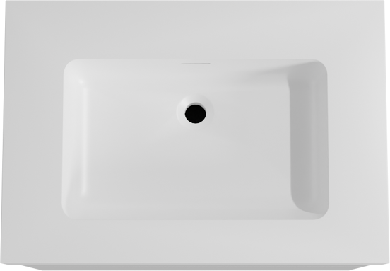 Storke Edge zwevend badmeubel 75 x 52 cm hoogglans wit met Mata High enkele wastafel in solid surface mat wit