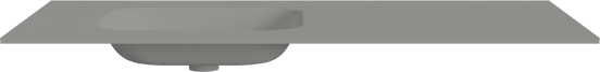 Balmani Tablo Arcato Waschtisch Links mit Crepine Matt Steingraue Solid Surface 120 x 55 cm
