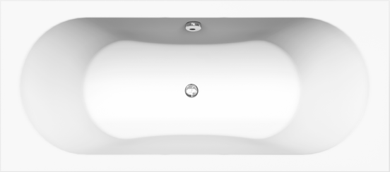 Luca Varess Snello baignoire encastrable duo 170 x 75 cm acrylique blanc mat