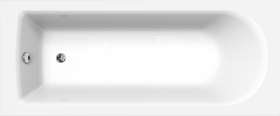 Luca Varess Rosala baignoire encastrable simple 170 x 70 cm acrylique blanc brillant