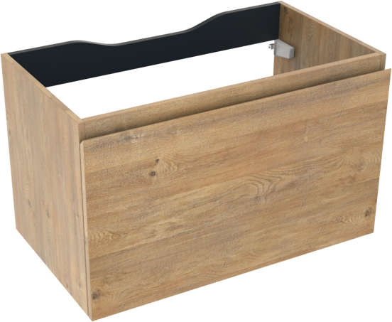 Linie Lado meuble sous-lavabo suspendu 80 x 46 cm chêne naturel 1 tiroir