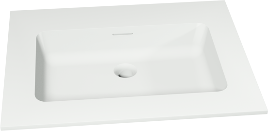 Storke Mata enkele wastafel matte solid surface 65 x 52 cm