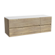 Storke Edge badkamermeubel met Tavola wastafelblad voor waskom(men)