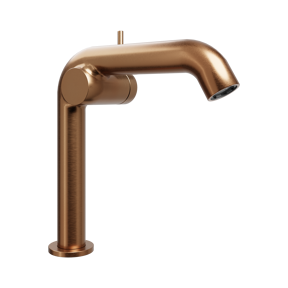 Blaufoss Round M EcoStart standaard wastafelkraan brushed rosegold