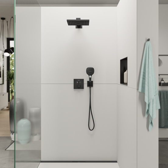 Hansgrohe Raindance Select E 120 handdouche 3 straalsoorten mat zwart