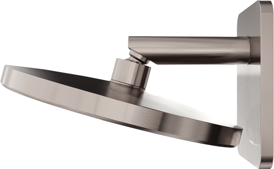 Blaufoss Onos 250 Tête de douche rond 25 cm avec bras de douche support mural brushed CoolMetal