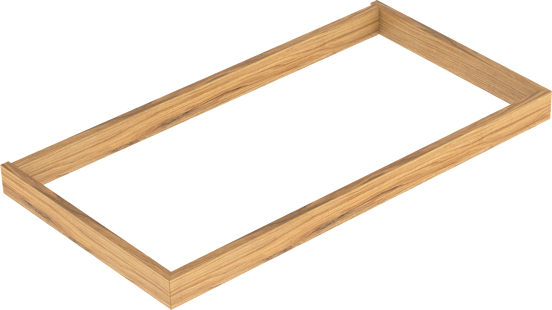 Balmani Lucida socle pour meuble sous-vasque teck 90 x 55 cm