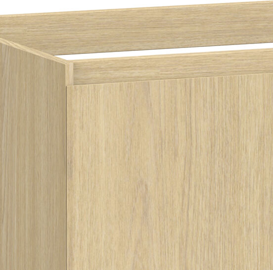 Balmani Idra zwevende wastafelonderkast 120 x 55 cm asymmetrisch links fineer naturel eiken 4 lades