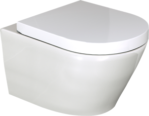Luca Varess Calibro wc suspendu blanc brillant bride de rinçage traditionnelle