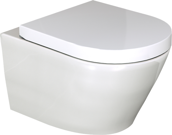 Luca Varess Calibro hangend toilet hoogglans wit met spoelrand