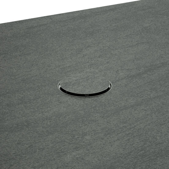 Balmani Studio Duschwanne: 120 x 90 cm, Keramik, Basalt Black