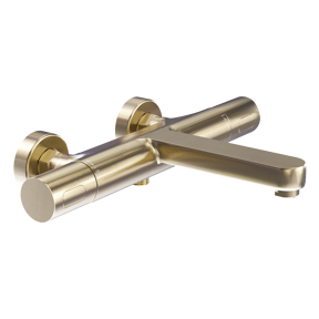 Blaufoss Apollo Aufputz-Thermostat-Badewannenarmatur: Brushed Champagne Gold