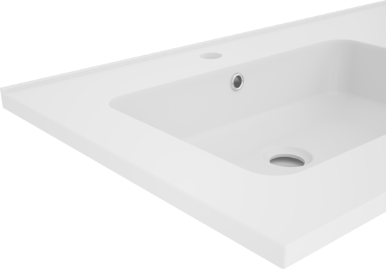 Linie Vano double vasque marbre composite mat 120 x 46 cm
