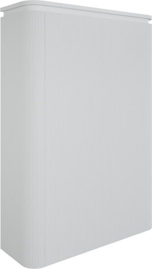Balmani Moon zwevende badkamerkast mat wit 90 x 32 x 130 cm vert. sym. groef