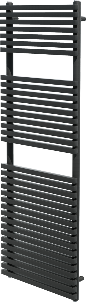 Vipera Vesuvio einzel Handtuchheizkörper 50 x 150 cm elektrische Heizung schwarz matt Seiten- und Mittelanschluss 1.044W, inkl. Widerstand, nicht für Deutschland geeignet