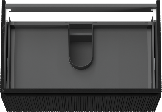 Storke Ribs zwevende wastafelonderkast 85 x 52 cm zwart eiken 2 lades