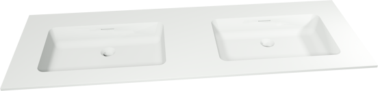 Storke Mata Doppelwaschtisch, Solid Surface matt, 150 x 52 cm