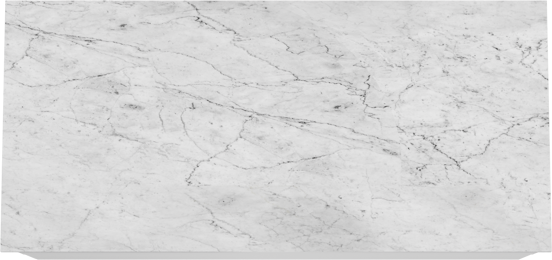 Balmani Mitra zwevend badkamermeubel 120 x 55 cm mat wit met Stretto enkel of dubbel tablet in marmer carrara