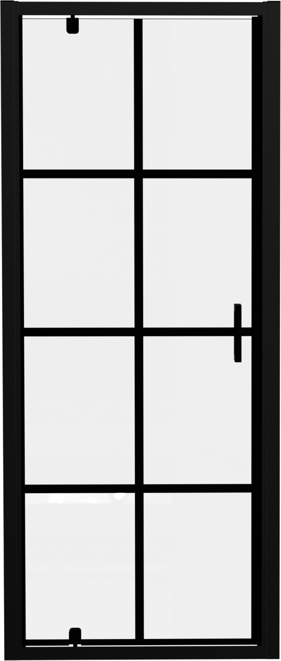 Luca Varess Vidor douche draaideur 80 x 190 cm Square glas mat zwart profiel