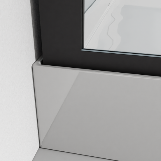 Luca Varess Talan cabine de douche avec portes pivotantes 90 x 120 cm verre transparent profil noir mat