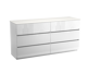 Storke Edge meuble salle de bains avec tablette pour vasques Tavola