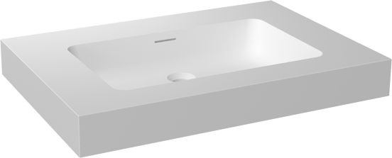 Storke Edge Modulo hängendes Möbelstück Set: 75 x 52 cm, Rohe Eiche, mit Mata High Einzelwaschtisch im Solid Surface Weiß matt, Soto Badspiegel und Edge Modulo Badhochschrank