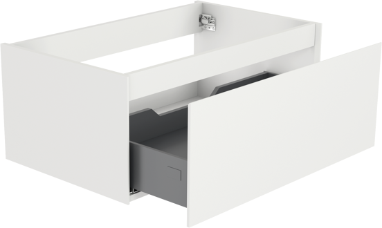 Storke Edge meuble sous-lavabo suspendu 85 x 52 cm blanc mat 1 tiroir