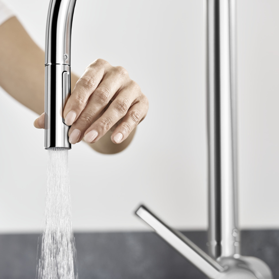 Hansgrohe Talis M54 210 2jet keukenkraan met uittrekbare handdouche chroom