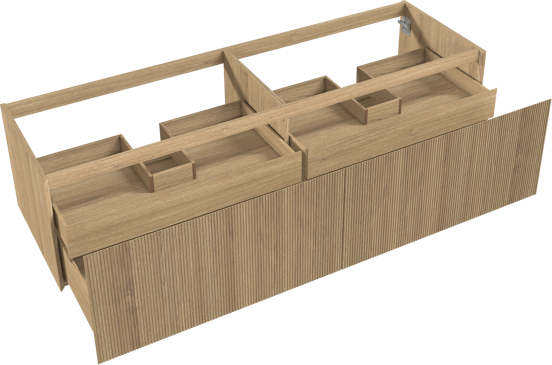 Balmani Fila zwevende wastafelonderkast 180 x 55 cm fineer naturel eiken 4 lades