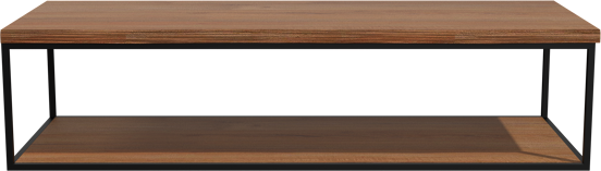 Balmani Life Edge Einzel- oder Doppelwaschtischplatte, Teak massiv, Rahmen schwarz, 135 x 50 cm