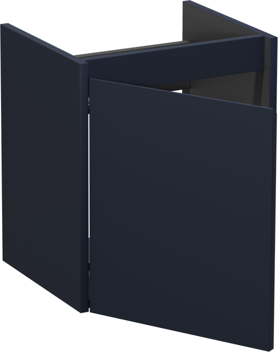 Storke Seda meuble sous-lavabo suspendu 45 x 35 cm bleu nuit porte
